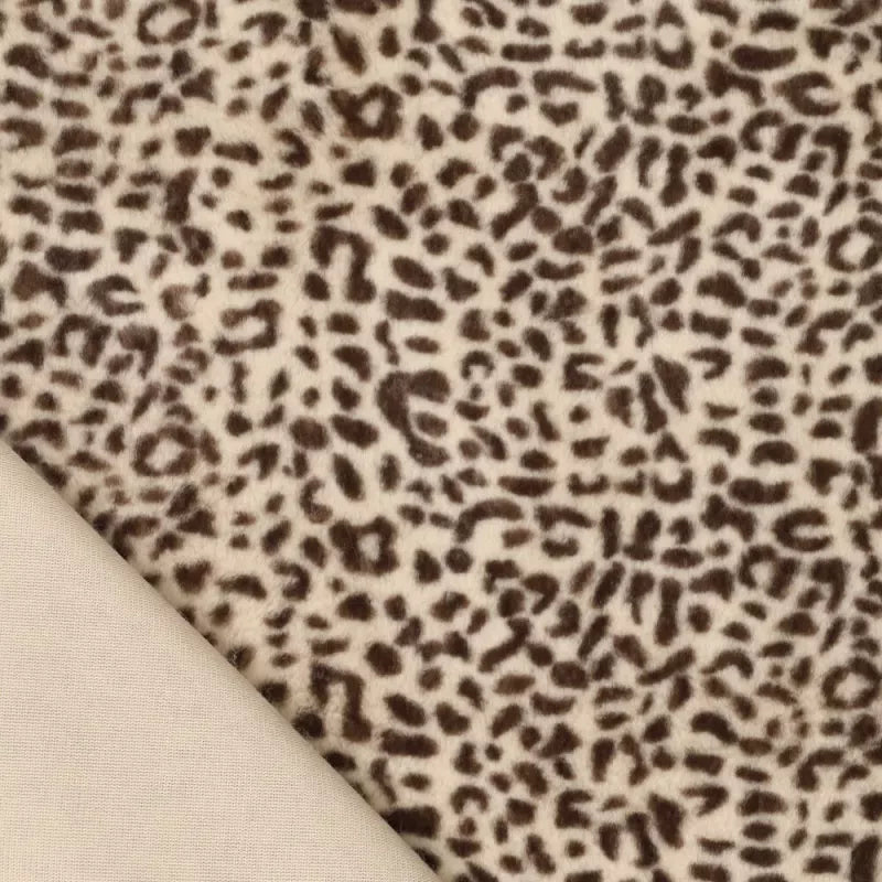 Fellimitat Stoff - Super Soft - Mini Leo Animalprint