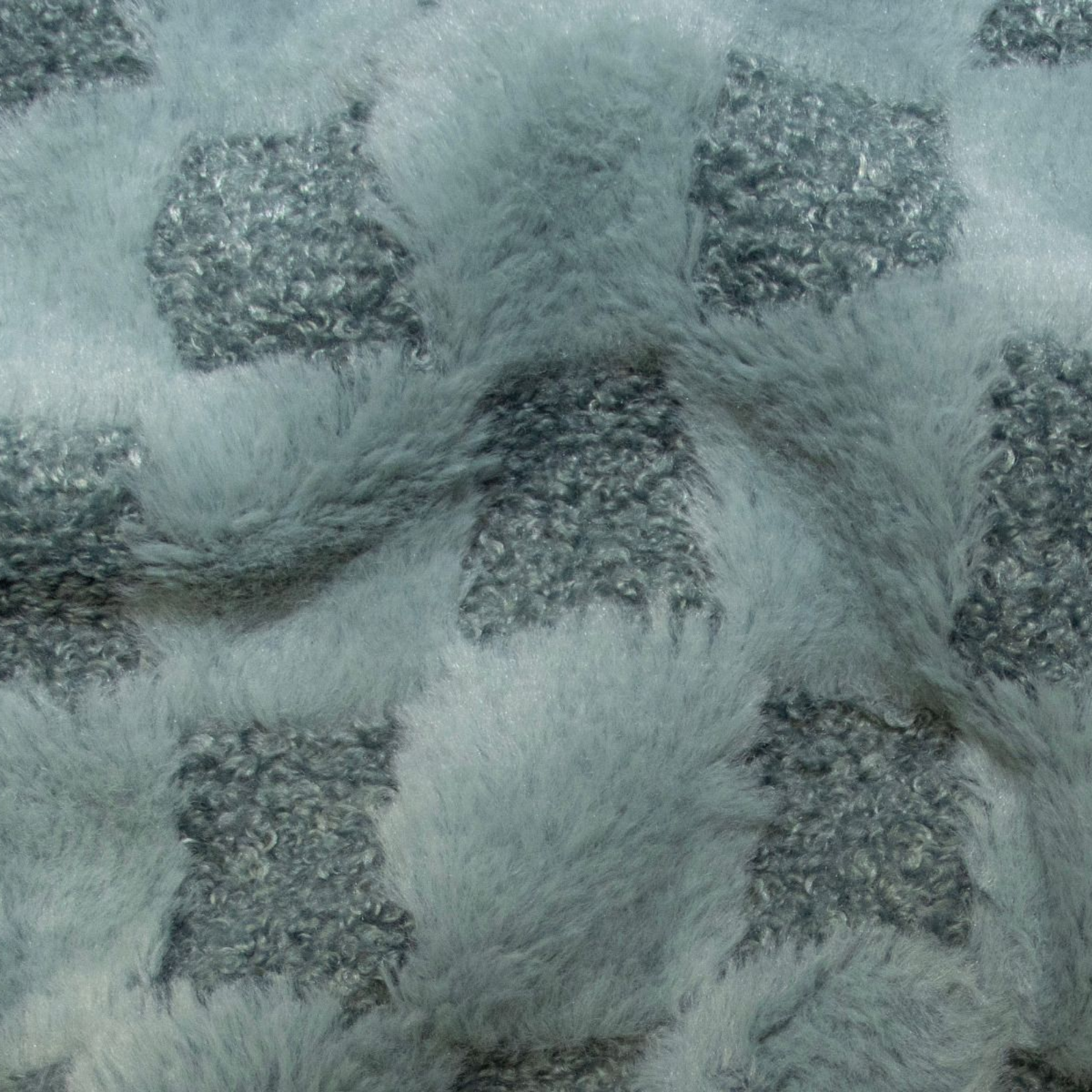 Fellimitat Bouclé Stoff - Karomuster