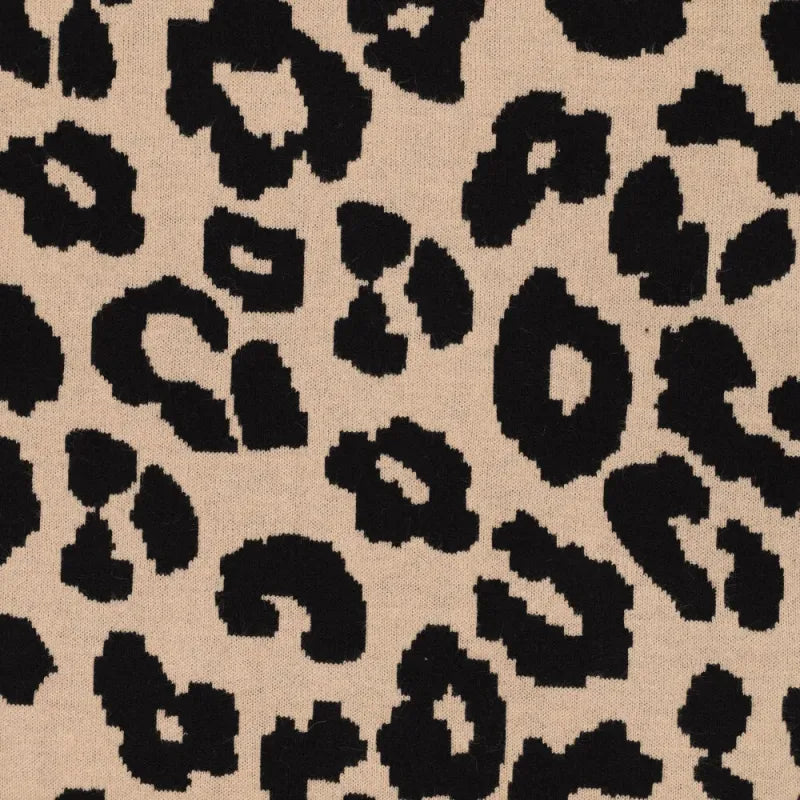 Strickstoff Jacquard - Double Face Heavy - Leo Animalprint