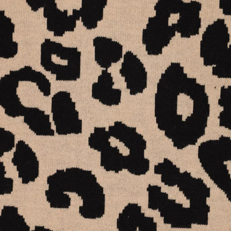 Strickstoff Jacquard - Double Face Heavy - Leo Animalprint