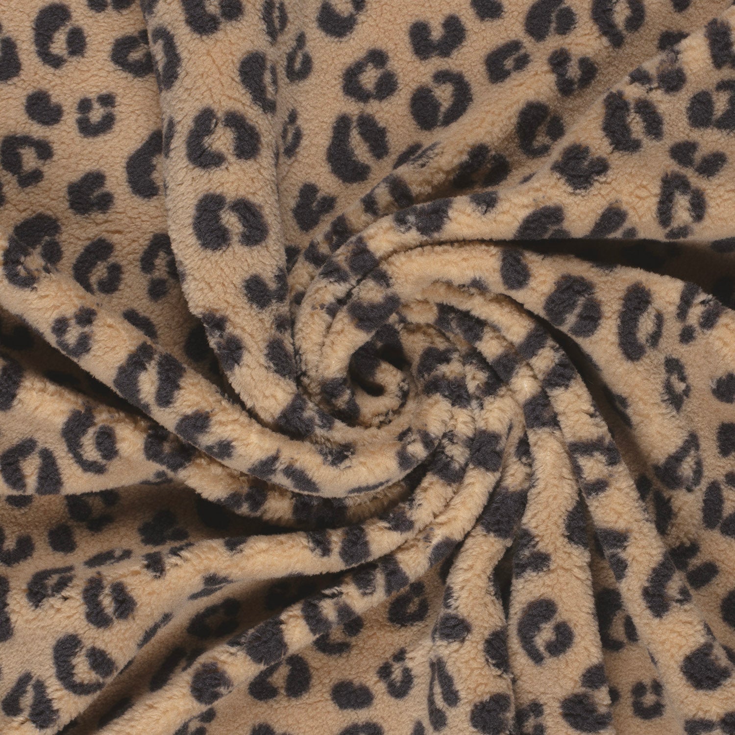 Sherpa Fleece Stoff - Leo Animalprint