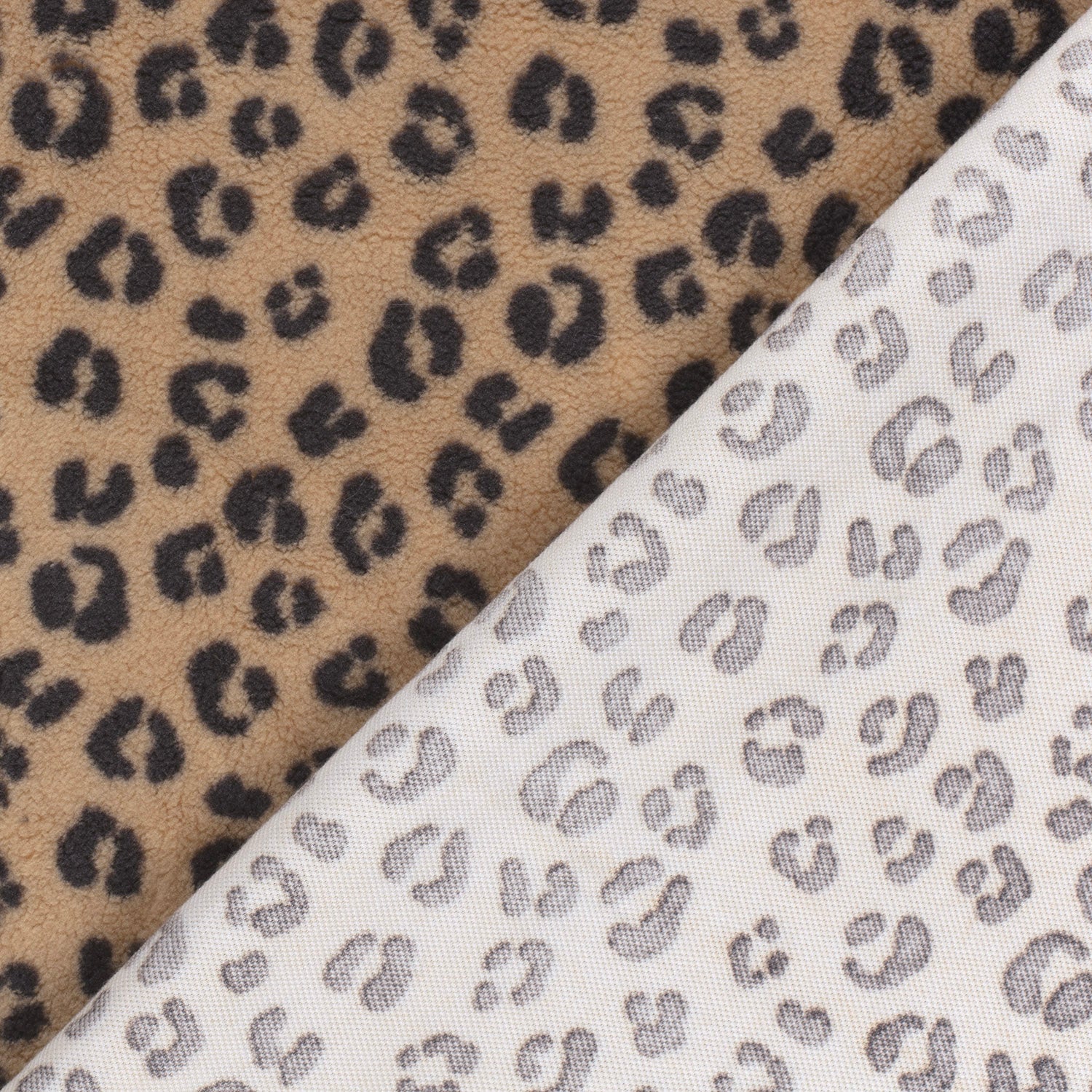 Sherpa Fleece Stoff - Leo Animalprint