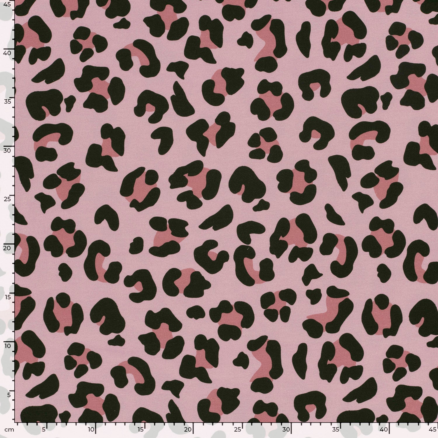 Sweat French Terry Stoff Digitaldruck - Leo Animalprint  - Rosa