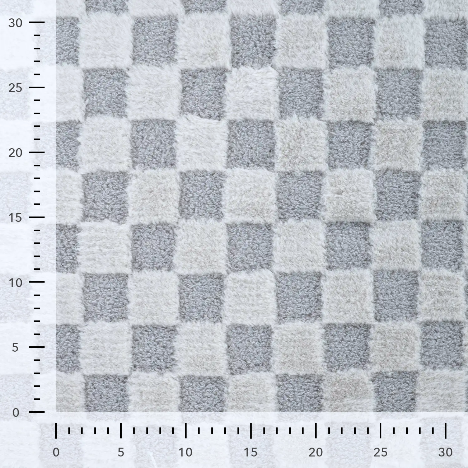 Fellimitat Bouclé Stoff - Karomuster