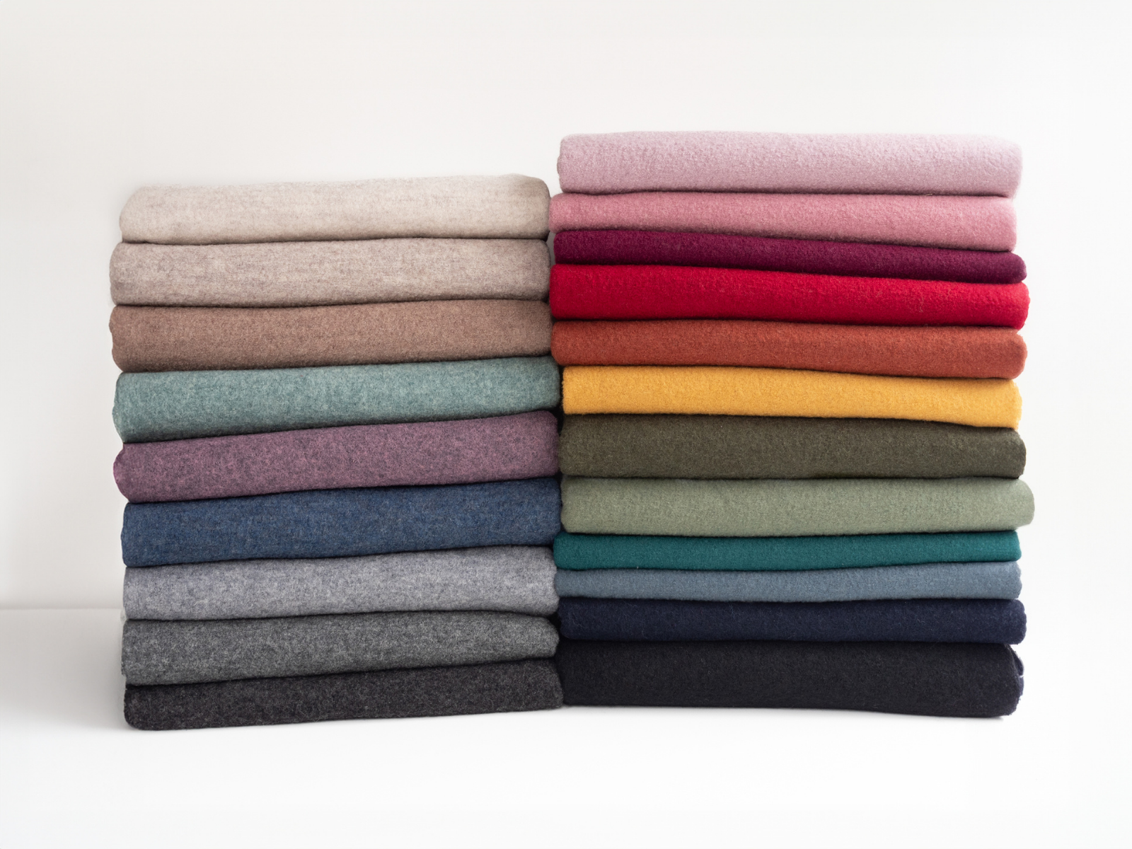 Wollwalk Stoff Merino Wolle - uni