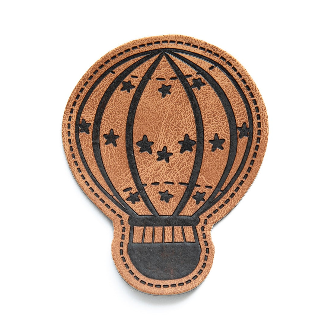 Jessy Sewing Kunstleder-Label "Hotballon" - braun