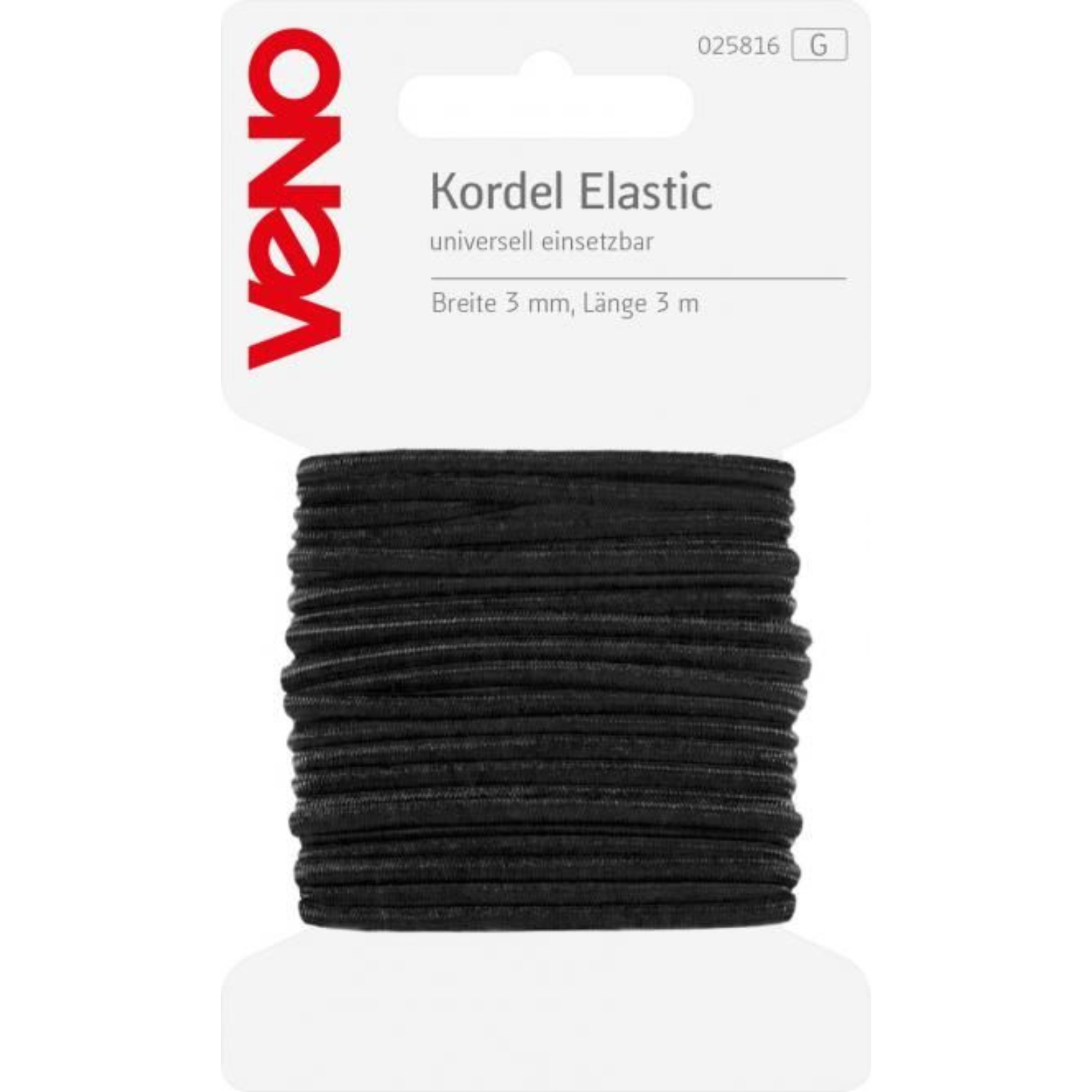 Elastic Kordel SB 3mm x 3m Coupon