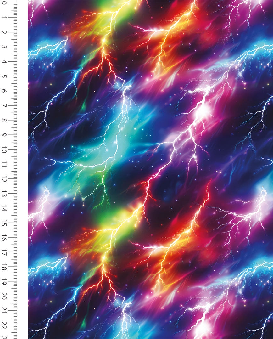 Angerauter Sweat Neon Blitz - schwarz