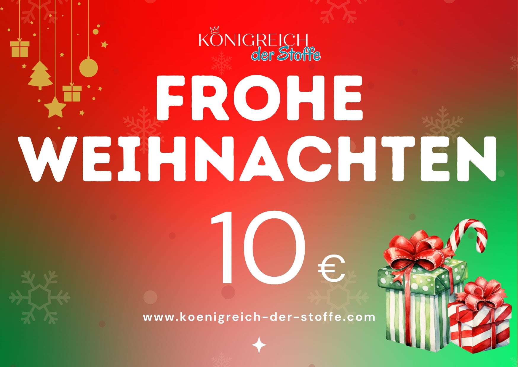 🎄 Weihnachten Gutschein - Königreich der Stoffe