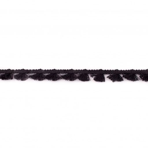 Quastenborte Baumwolle ca. 14 mm mit Fransen - uni