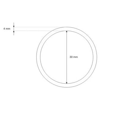 O-Ring Rundring Metall 2 Stück - schwarz matt
