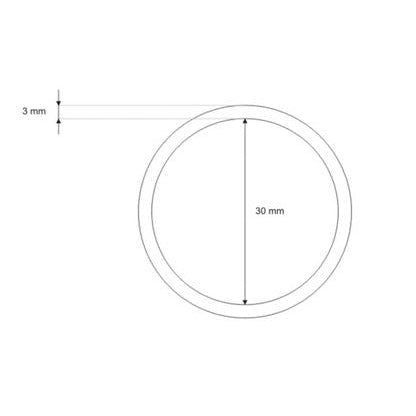 O-Ring Rundring Metall 2 Stück - silber
