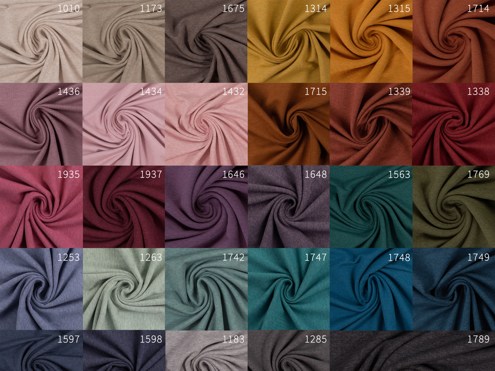 Glattes Bündchen Stoff Heike 95cm - meliert