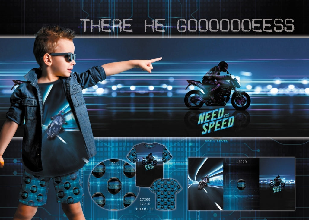 Jersey Digitalprint Stenzo Need for Speed - Motoradhelme - blau