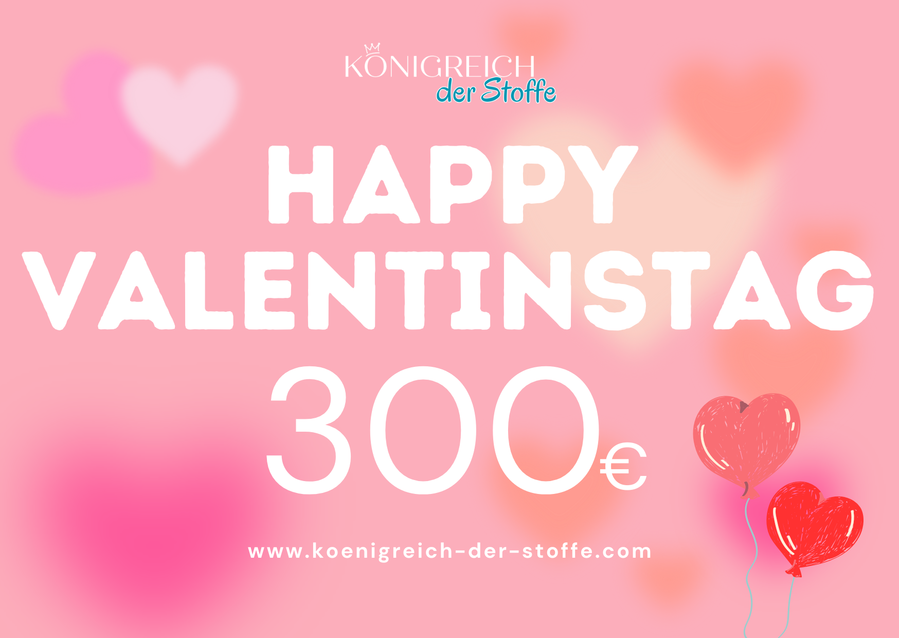💘 Valentinstag Gutschein - Königreich der Stoffe