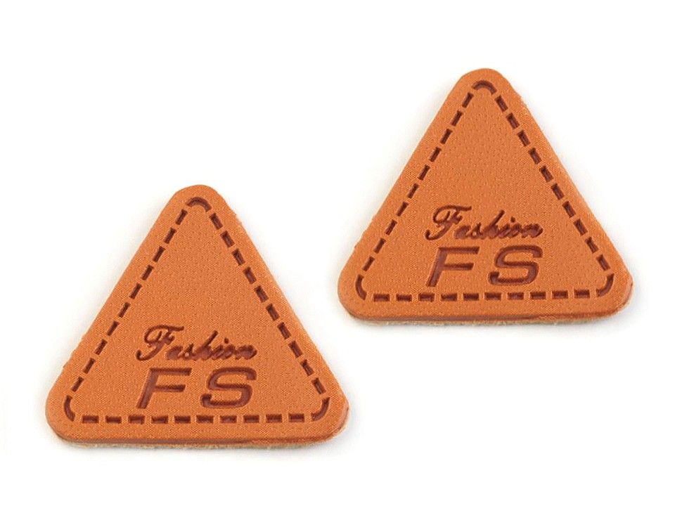 Kunstleder Aufnäher ca. 23 x 25 mm 2 Stück - FS-Fashion