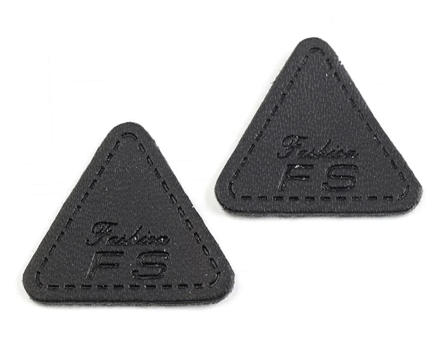 Kunstleder Aufnäher ca. 23 x 25 mm 2 Stück - FS-Fashion
