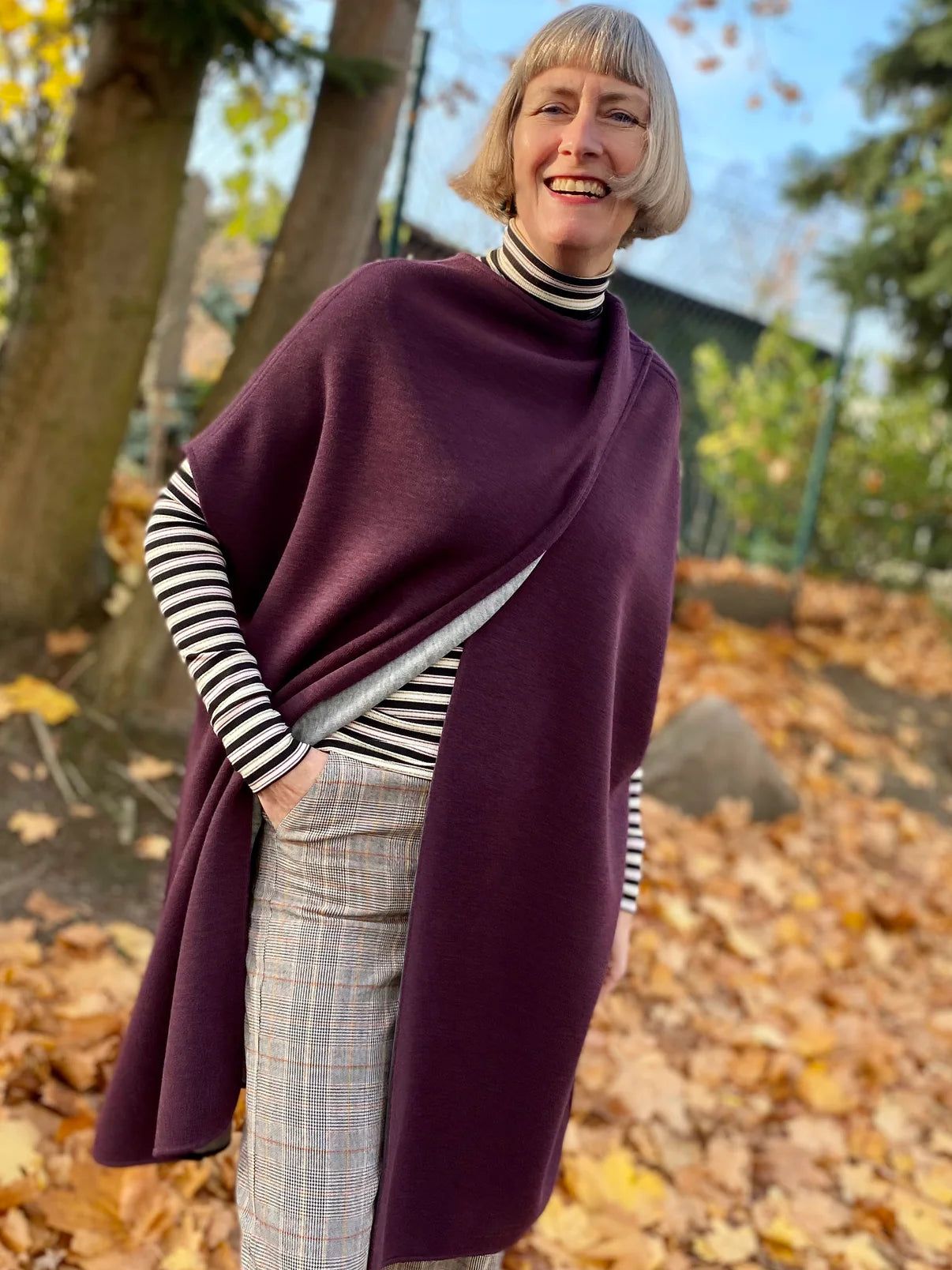 Papierschnittmuster Cape Brixen