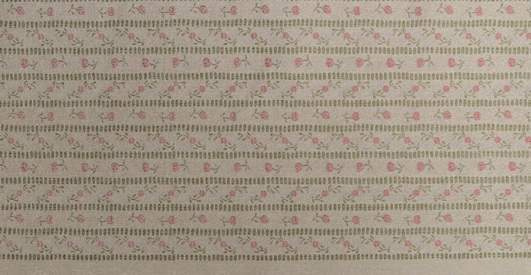 Hochwertige Webware Baumwolle Panel ca. 85 cm x 160 cm - Rosenmuster - schlamm