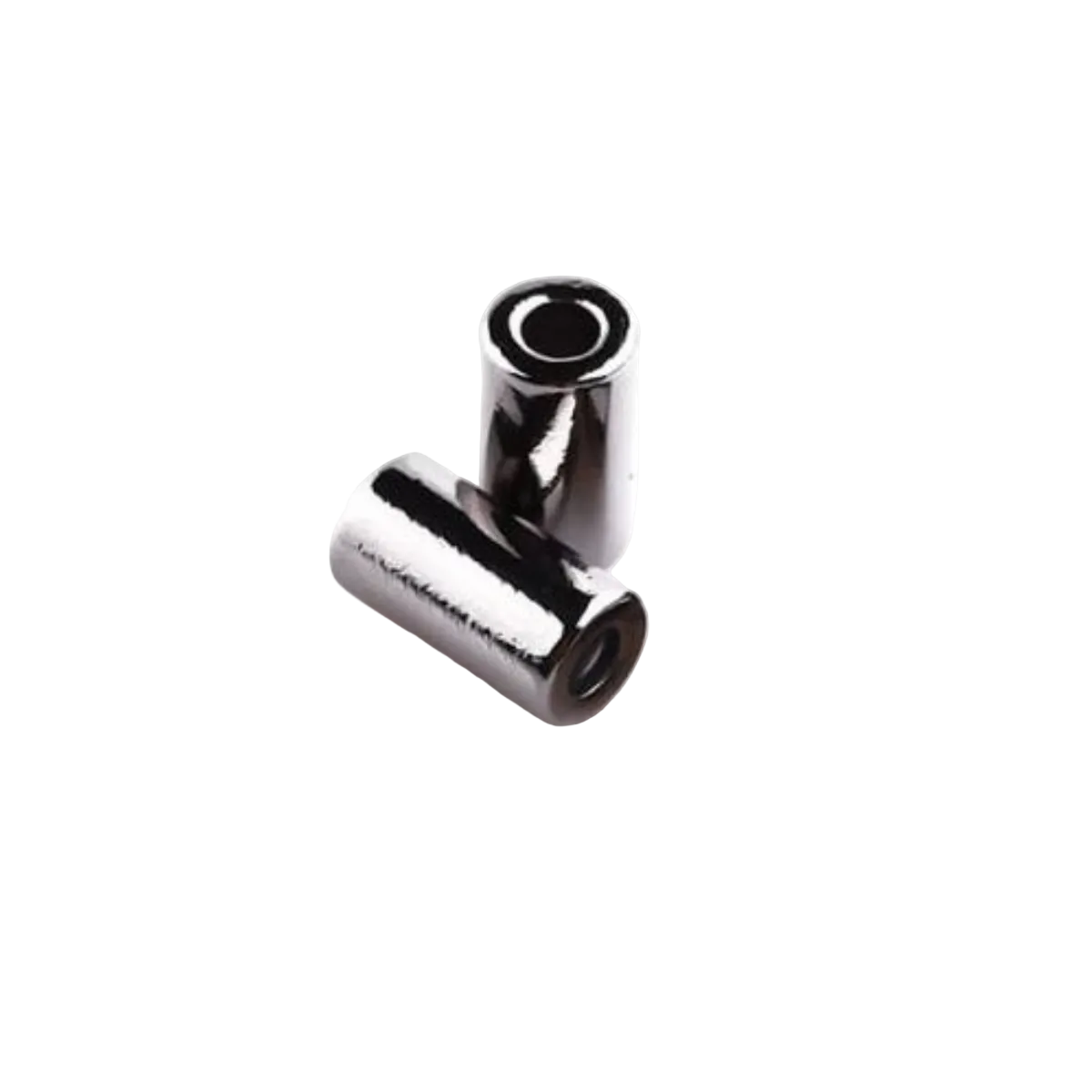 2 Kordelenden- 14 x 9 mm - für Kordeln mit max. 4 mm Durchmesser - grafit