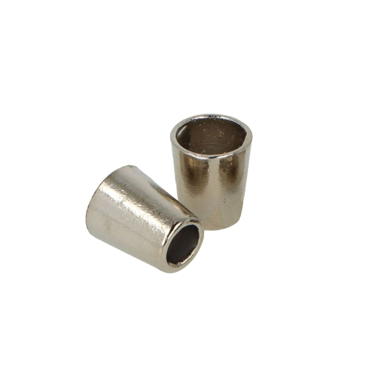 2 Kordelenden - für Kordeln mit max. 5,5 mm Durchmesser - silber