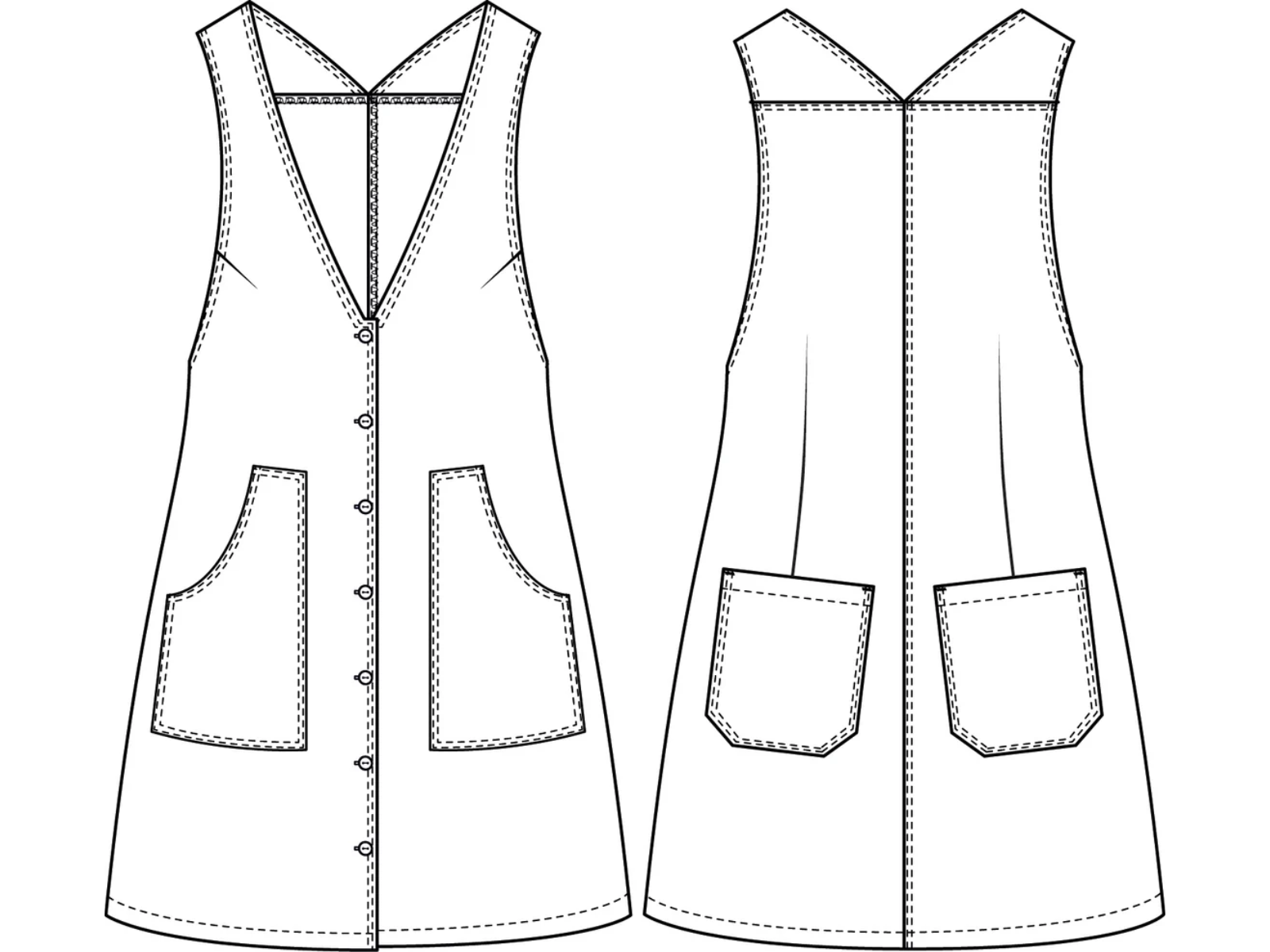 Papierschnittmuster Trägerkleid Chester