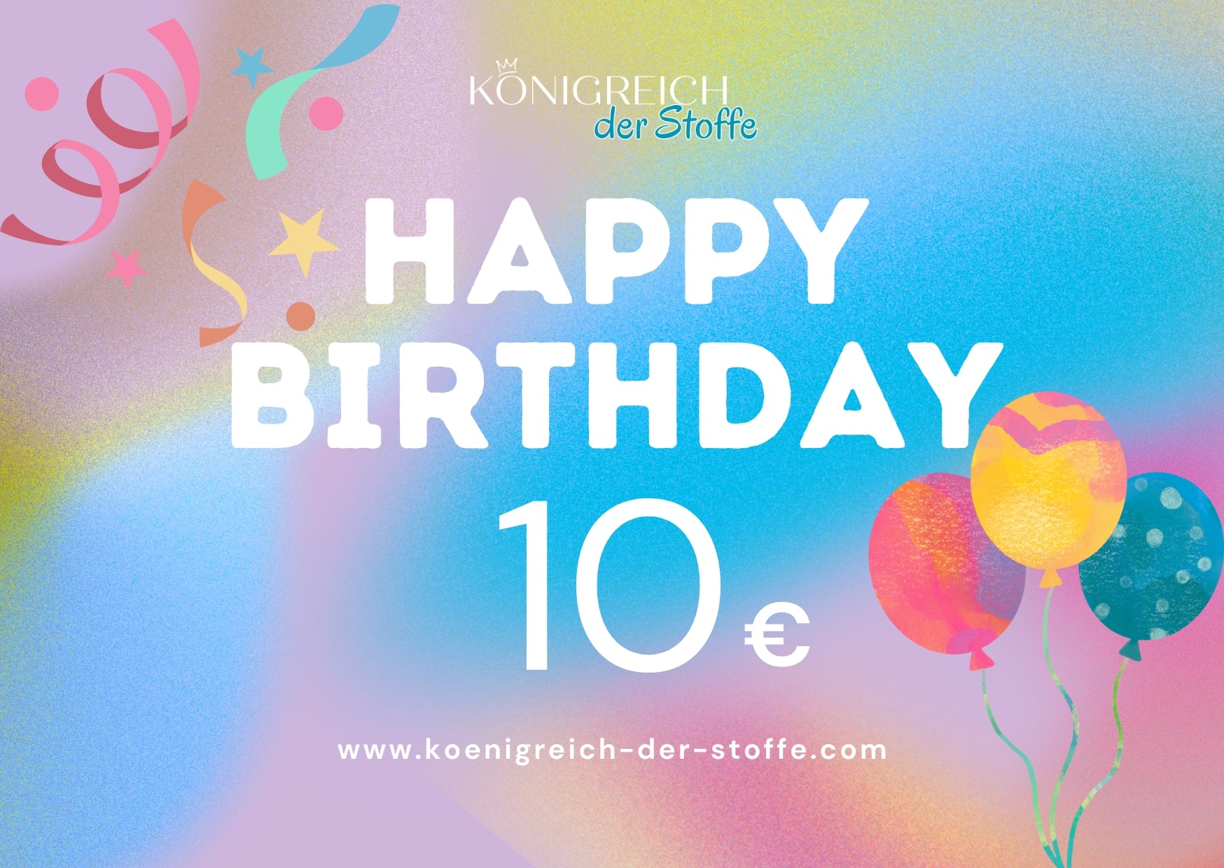 🎉 Geburtstag Gutschein - Königreich der Stoffe