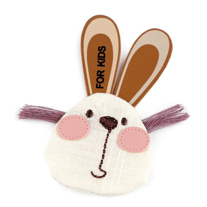 Textilapplikation/Aufnäher 40 x 70 mm - Hase - creme
