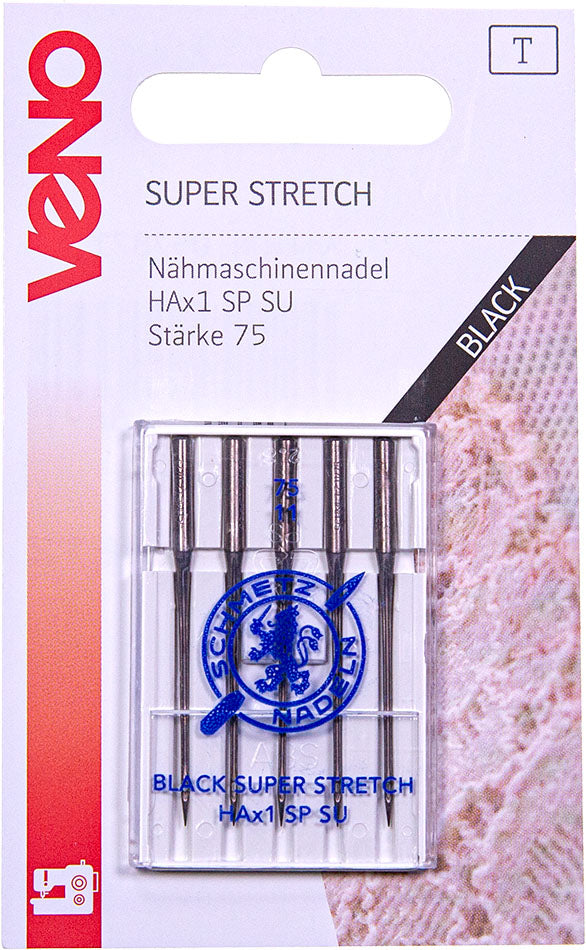 Nähmaschinennadeln HAX1 Black Super Stretch 75