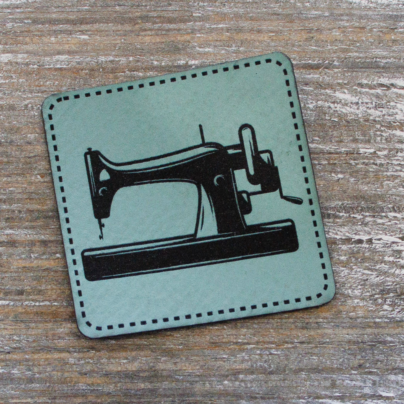 Label Kunstleder KDS - Nähmaschine