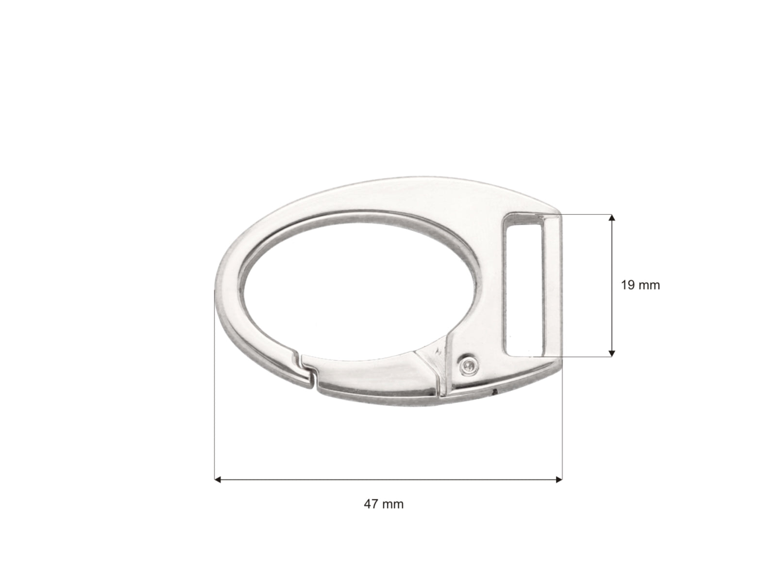 Karabiner 21 mm 1 Stück - silberfarben