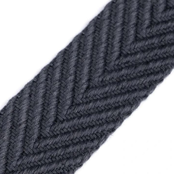 Gurtband ca. 38 mm - Fischgrät-Muster - dunkelgrau