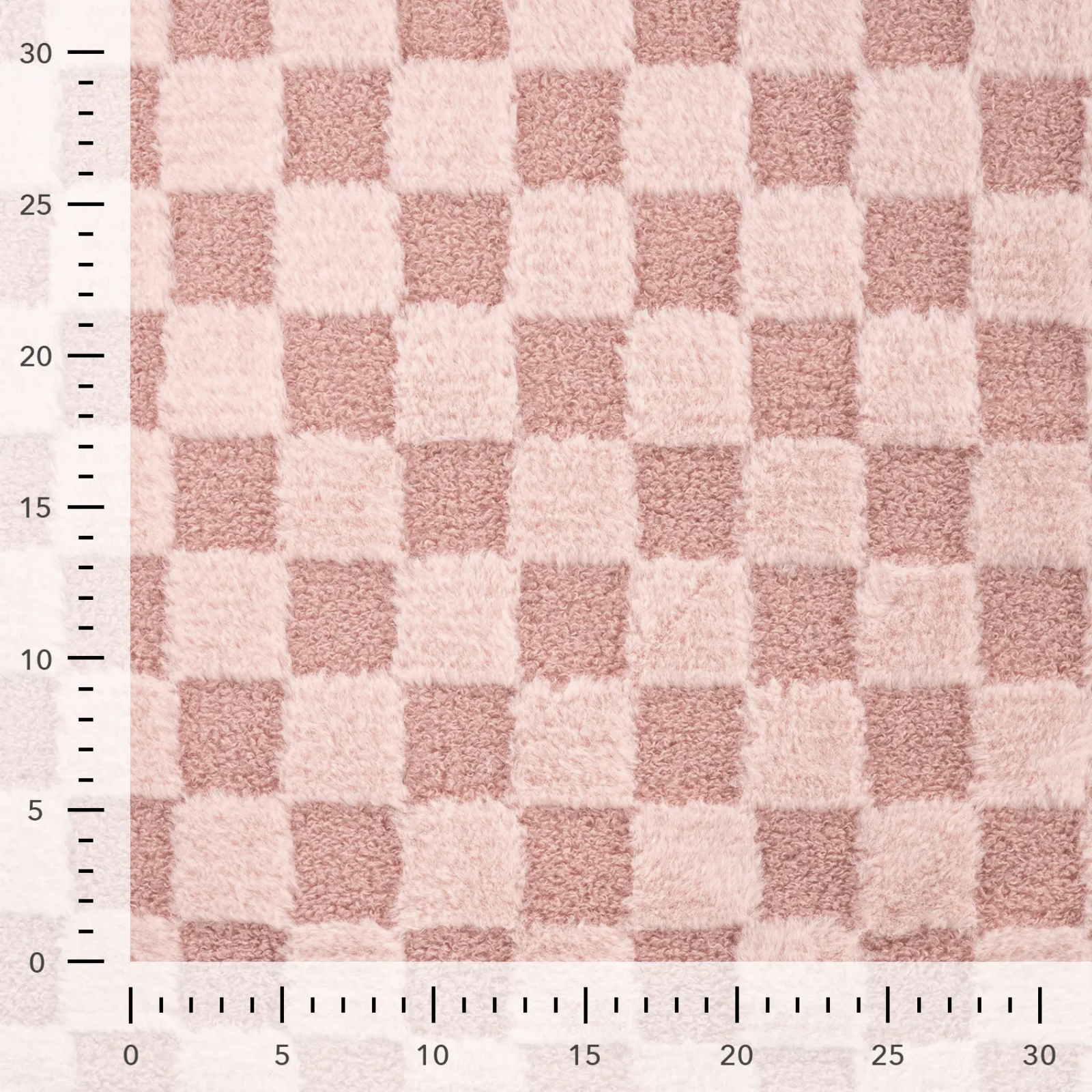 Fellimitat Bouclé Stoff - Karomuster