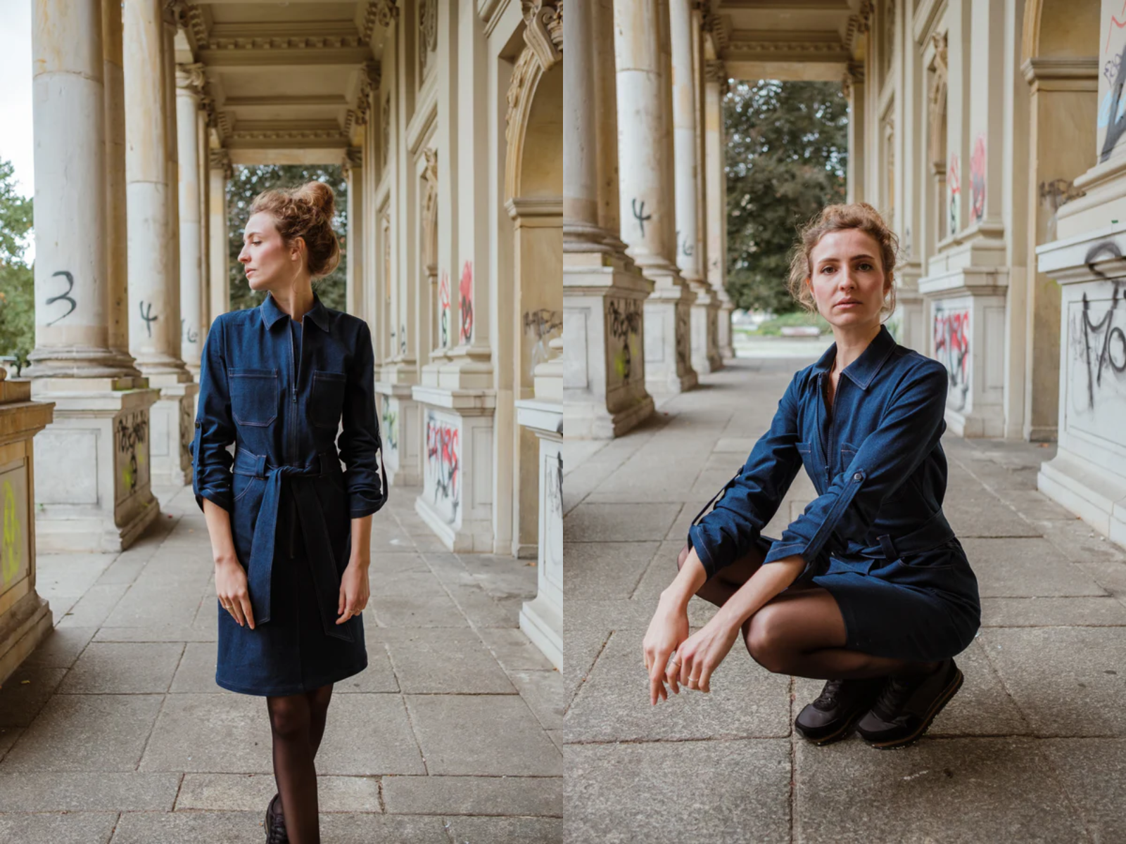 Papierschnittmuster Jeanskleid Tonje