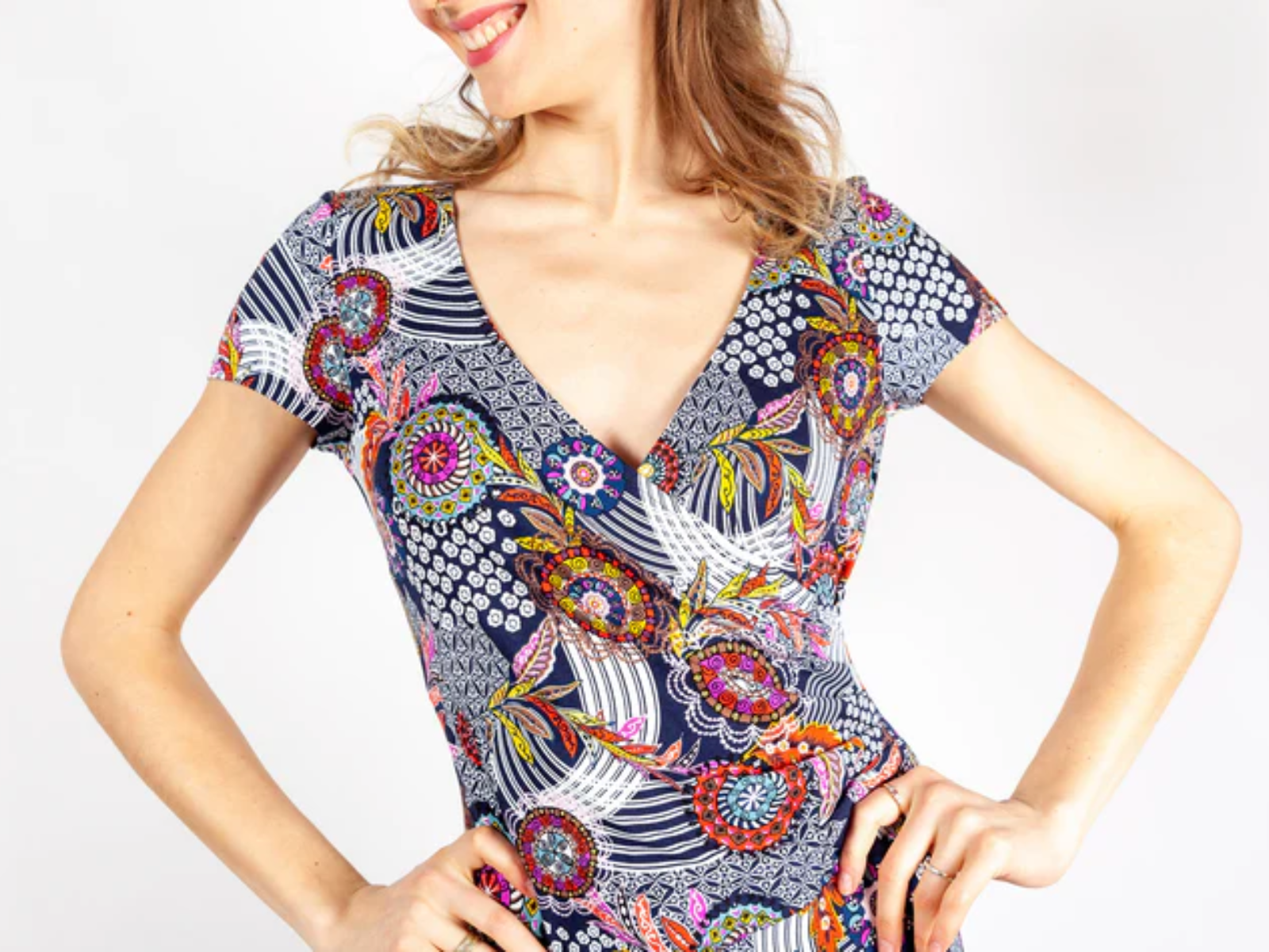 Papierschnittmuster Premium Wickelkleid Eileen