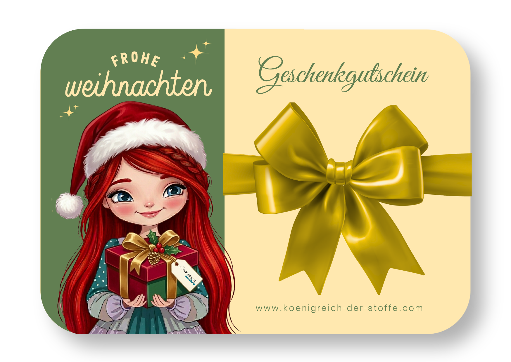 🎄 Weihnachten Gutschein - Königreich der Stoffe