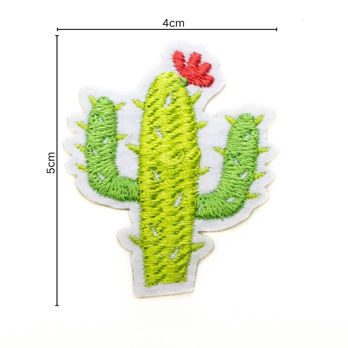 Stick-Applikation zum Aufbügeln ca 4 cm x 5 cm - Kaktus - grün