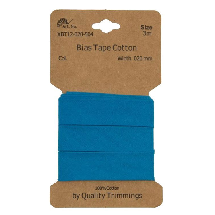 Schrägband/Einfassband Baumwolle gefalzt 20 mm - 3 m Coupon