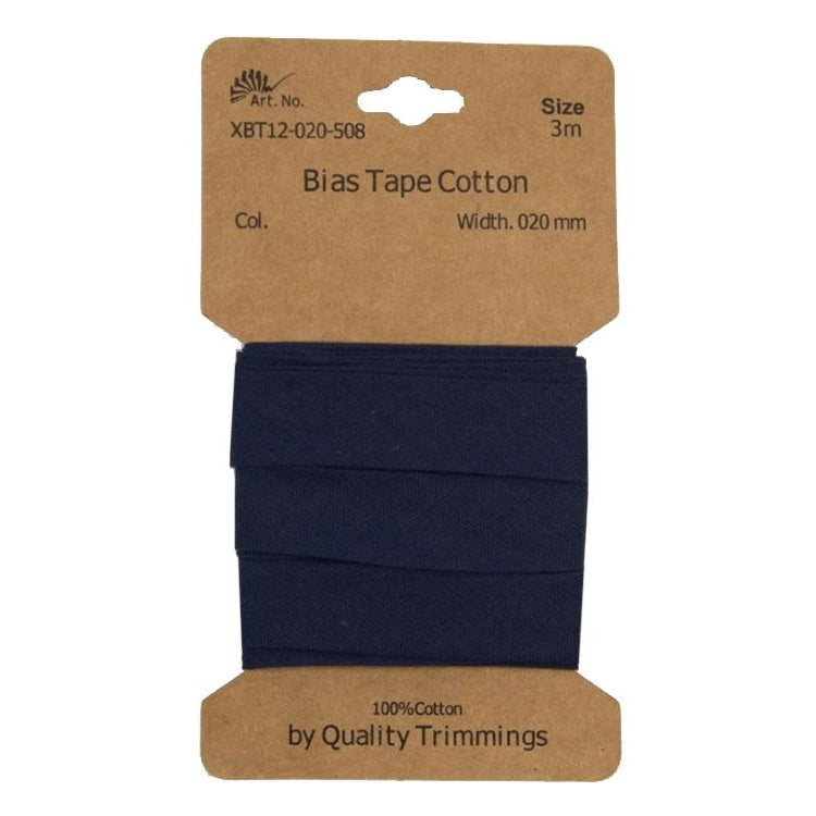 Schrägband/Einfassband Baumwolle gefalzt 20 mm - 3 m Coupon