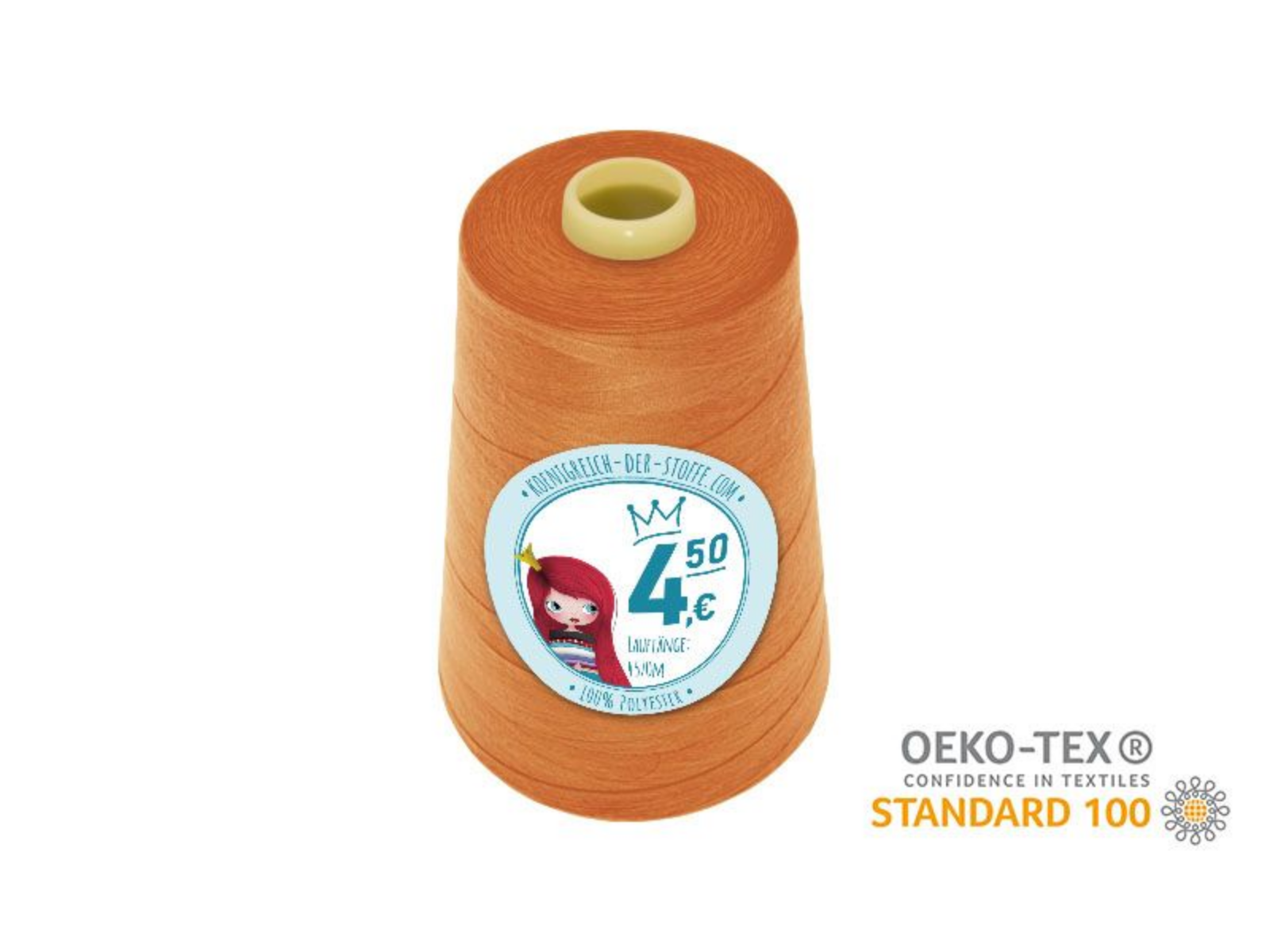 🧵  Overlock Nähgarn - 4570 m - Orange • Rosa