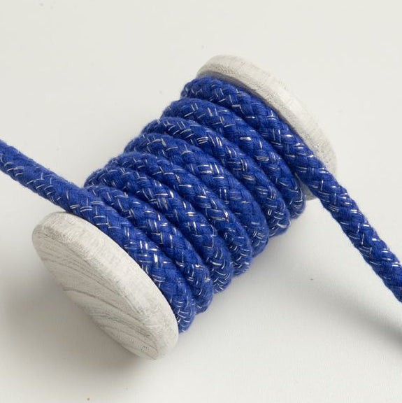 Baumwoll Kordel / Hoodie-Band mit Glitzer Ø 10 mm