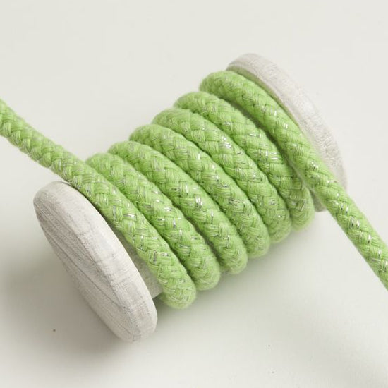 Baumwoll Kordel / Hoodie-Band mit Glitzer Ø 10 mm
