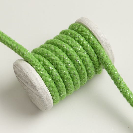 Baumwoll Kordel / Hoodie-Band mit Glitzer Ø 10 mm