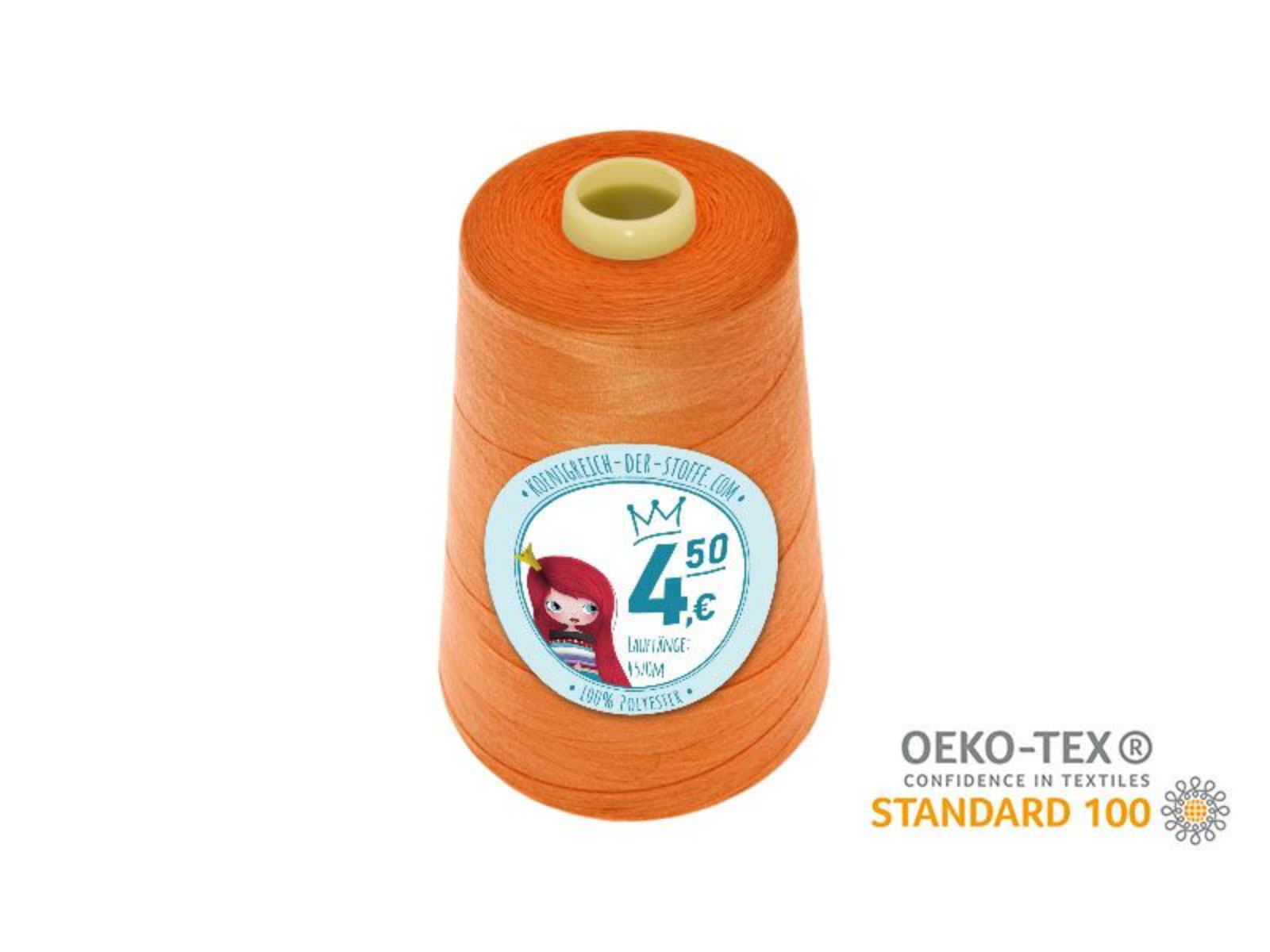 🧵  Overlock Nähgarn - 4570 m - Orange • Rosa