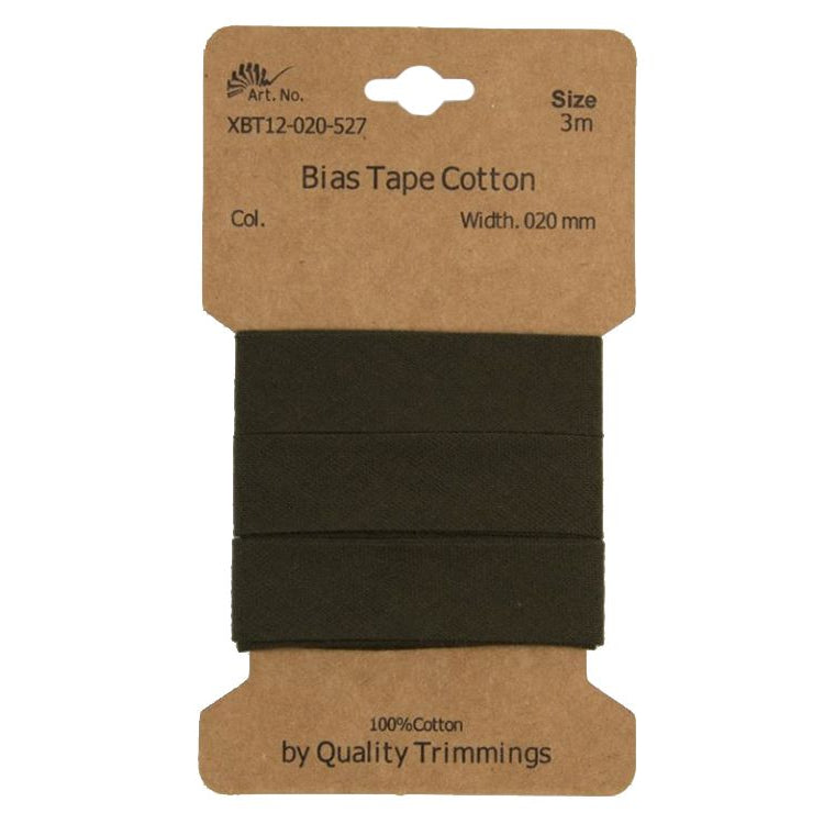 Schrägband/Einfassband Baumwolle gefalzt 20 mm - 3 m Coupon