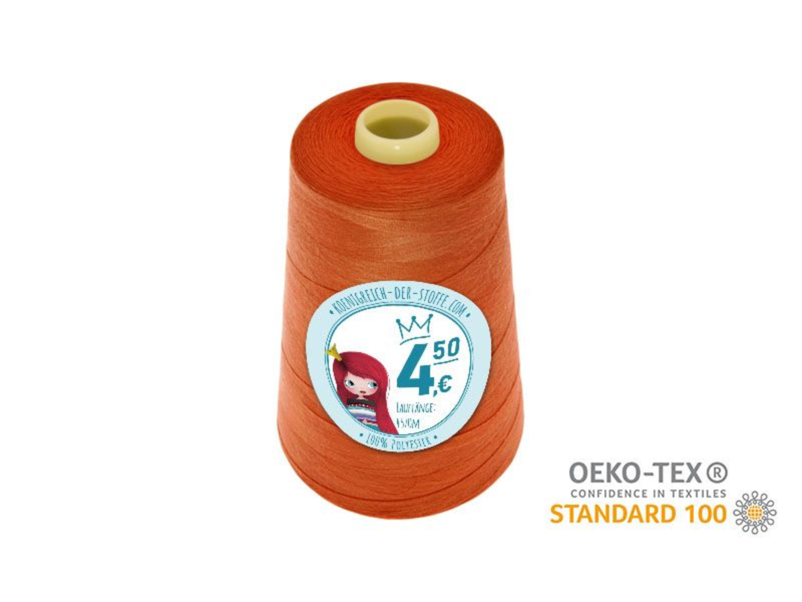 🧵  Overlock Nähgarn - 4570 m - Orange • Rosa
