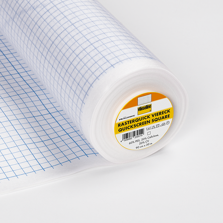 🟡 Vlieseline RASTERQUICK VIERECK - Patchworkeinlage für exaktes Arbeiten