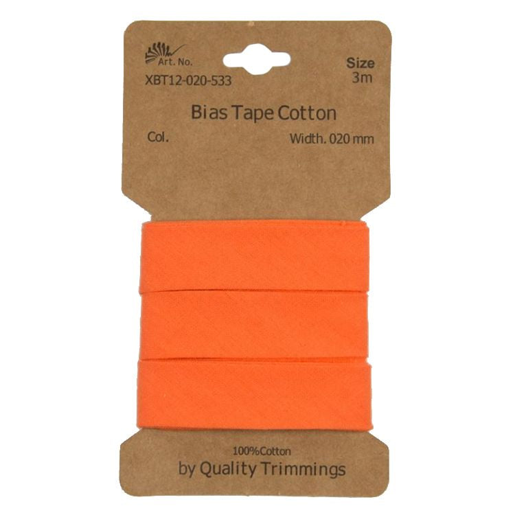 Schrägband/Einfassband Baumwolle gefalzt 20 mm - 3 m Coupon