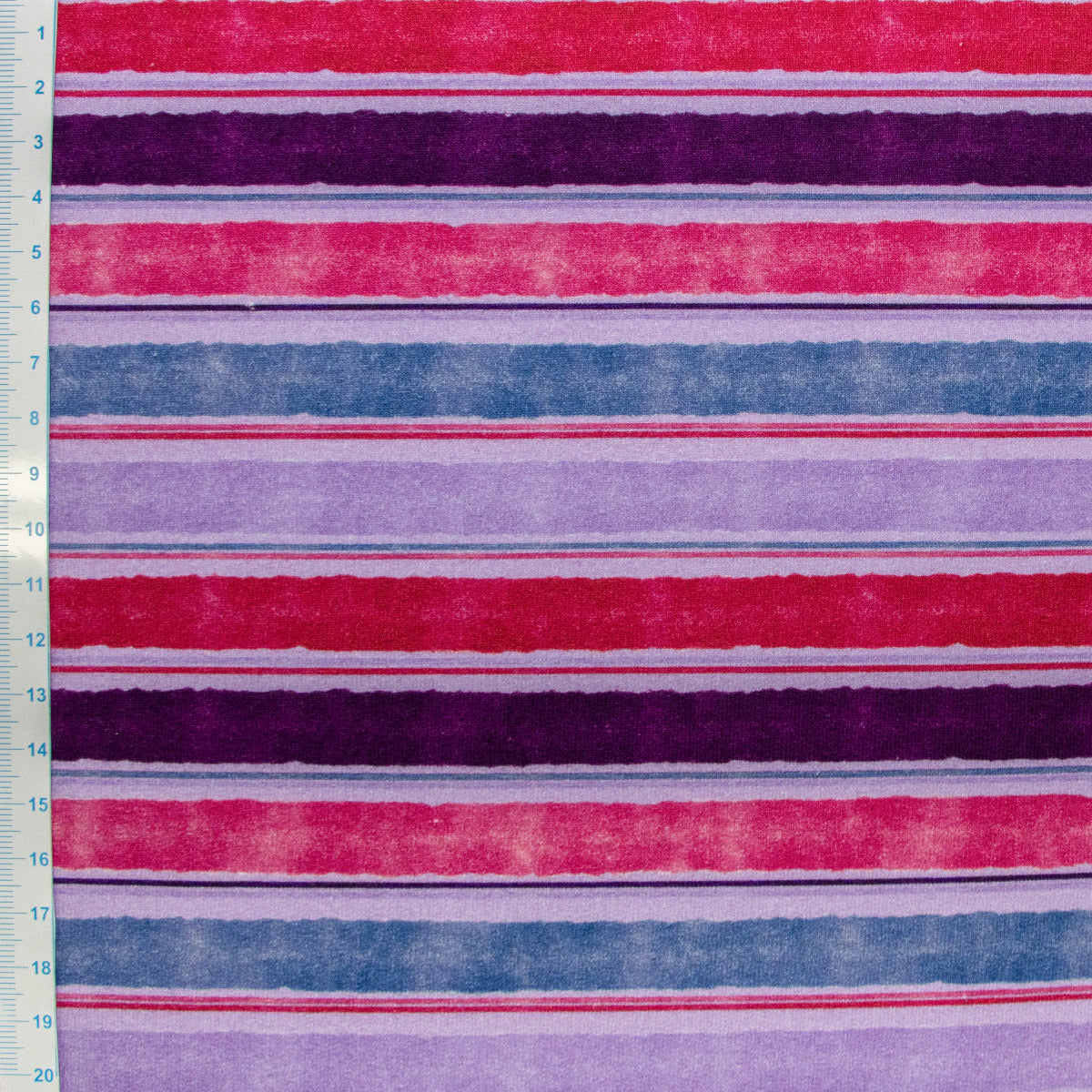 French Terry Digitaldruck - Streifen - orange - rost