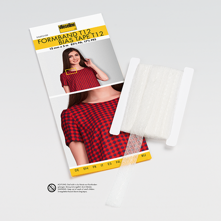 🟡 Vlieseline FORMBAND - Band zur Sicherung von schrägen & runden Kanten 12mm x 5m